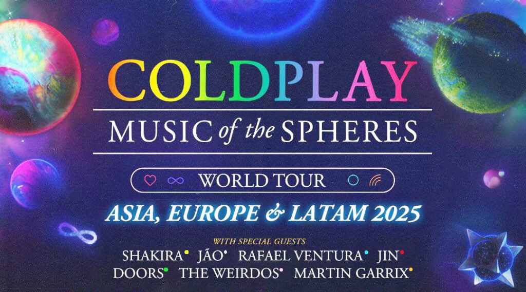 Coldplay 2025 Concert Experience Poster